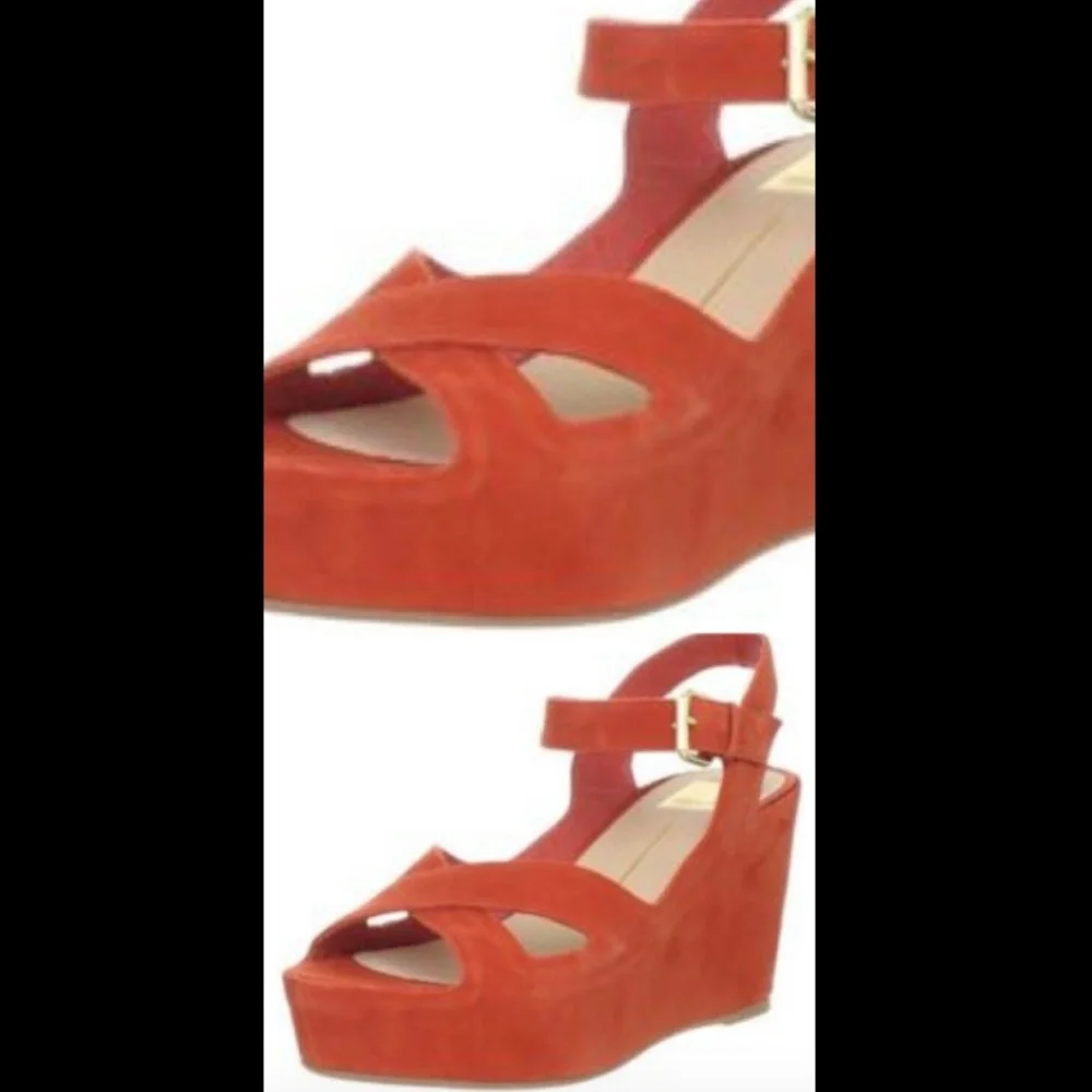 NEW Dolce Vita 'Eileen' suede Orange  platform sandal 10